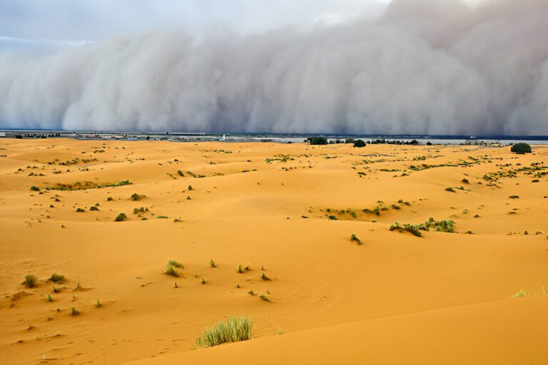 Tormentas de arena en el desierto de Merzouga