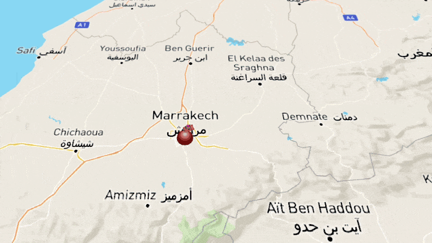 tour 3 Días desde marrakech al desierto de merzouga mapa